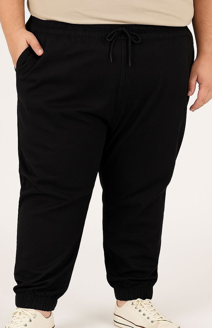 Calça Jogger Sarja Elastano Plus Size Tormenta