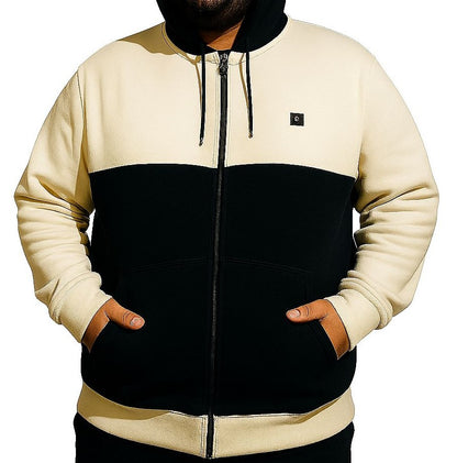 Blusa Moletom Canguru Plus Size Tormenta Com Zíper