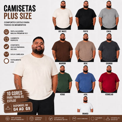 Camiseta Básica Plus Size Tormenta