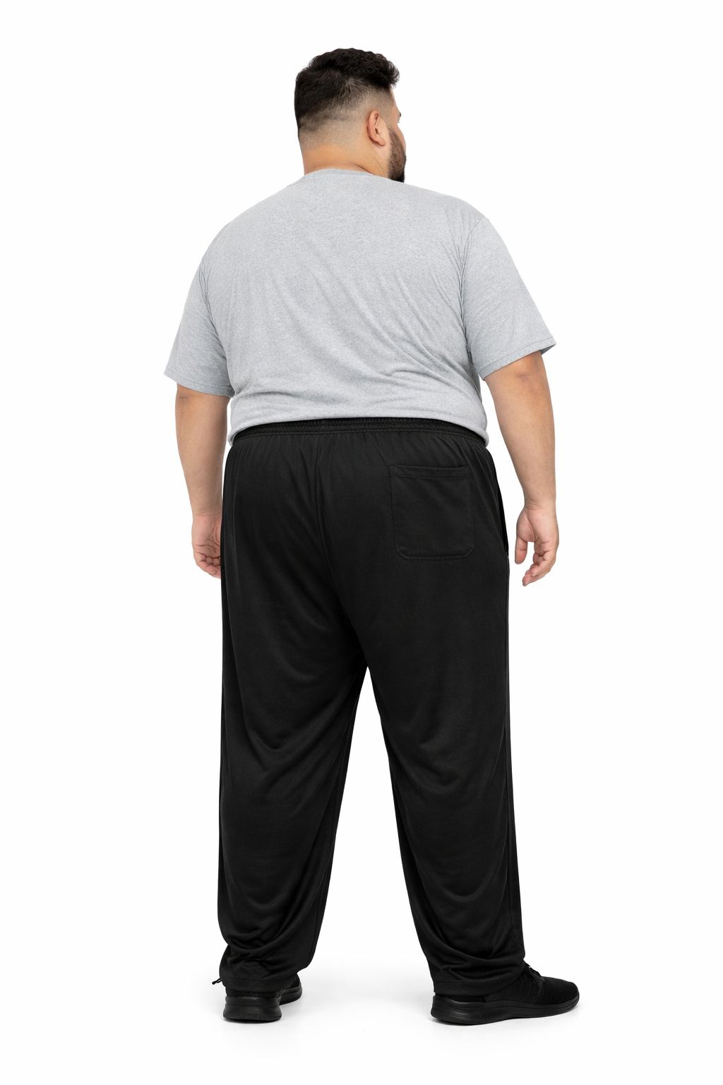 Calça Esportiva Helanca Plus Size Tormenta Com Zíper Lisa