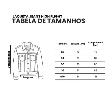 Jaqueta Jeans Plus Size High Flight