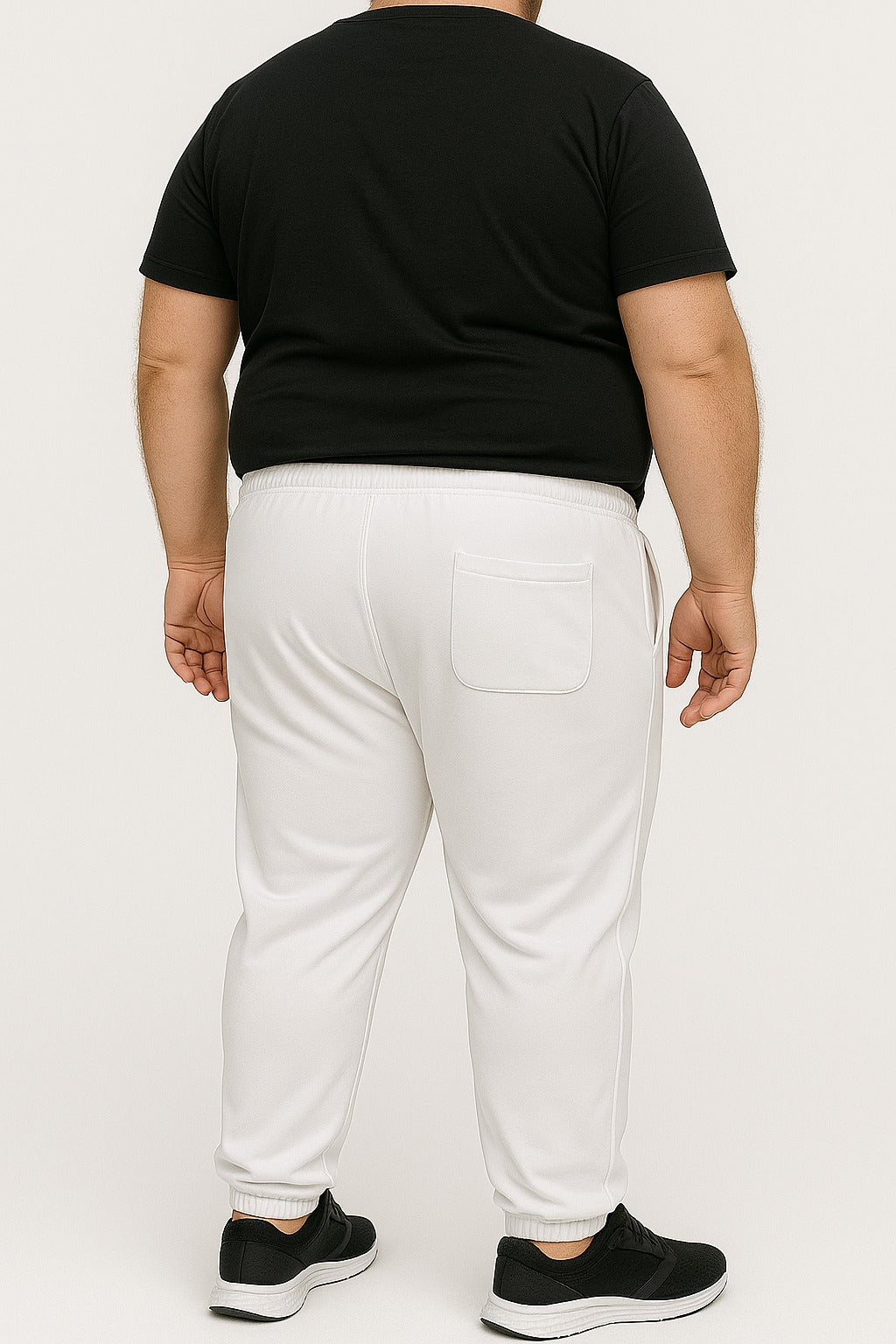 Calça Esportiva Helanca Plus Size Tormenta Com Zíper Lisa