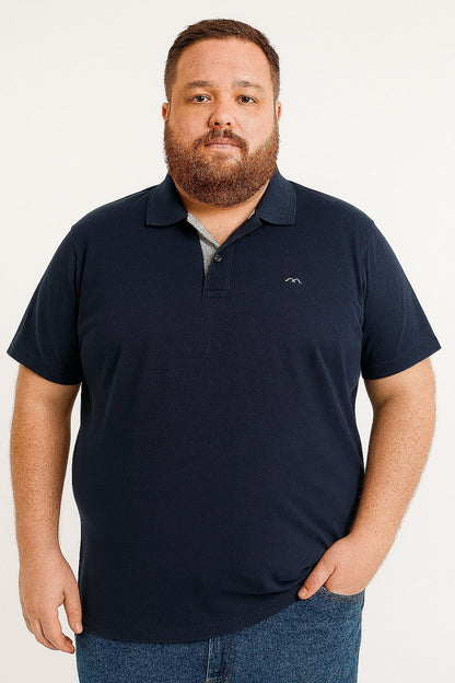 Camiseta Polo Lisa Plus Size Mepase