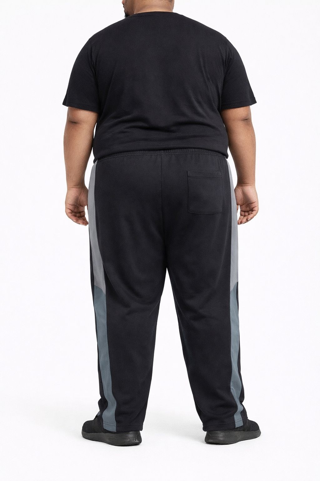 Calça Esportiva Helanca Plus Size Tormenta Com Zíper Detalhada