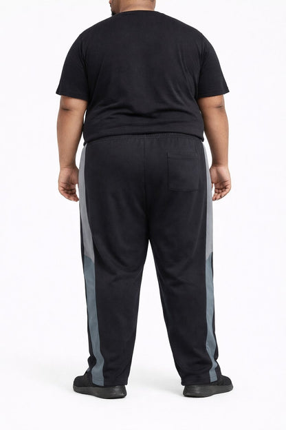 Calça Esportiva Helanca Plus Size Tormenta Com Zíper Detalhada
