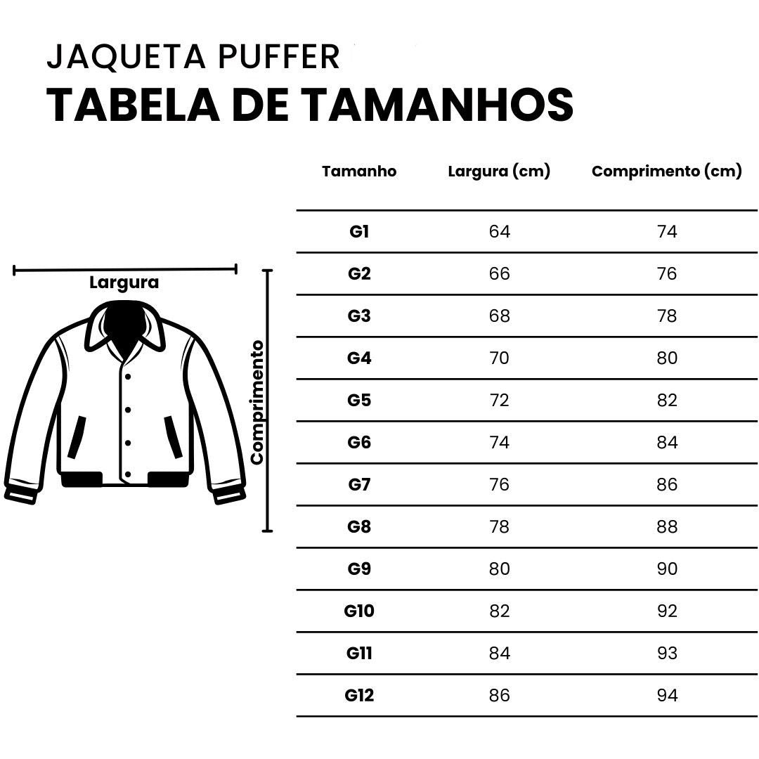 Jaqueta Puffer Plus Size Tormenta