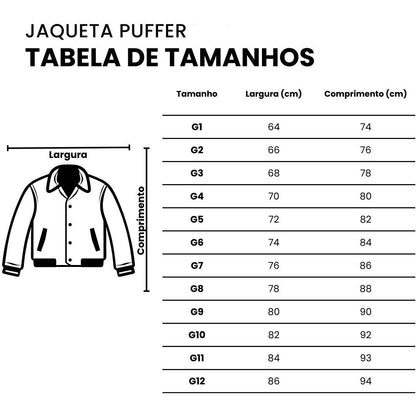 Jaqueta Puffer Plus Size Tormenta