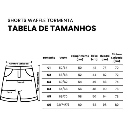 Shorts Waffle Plus Size Tormenta