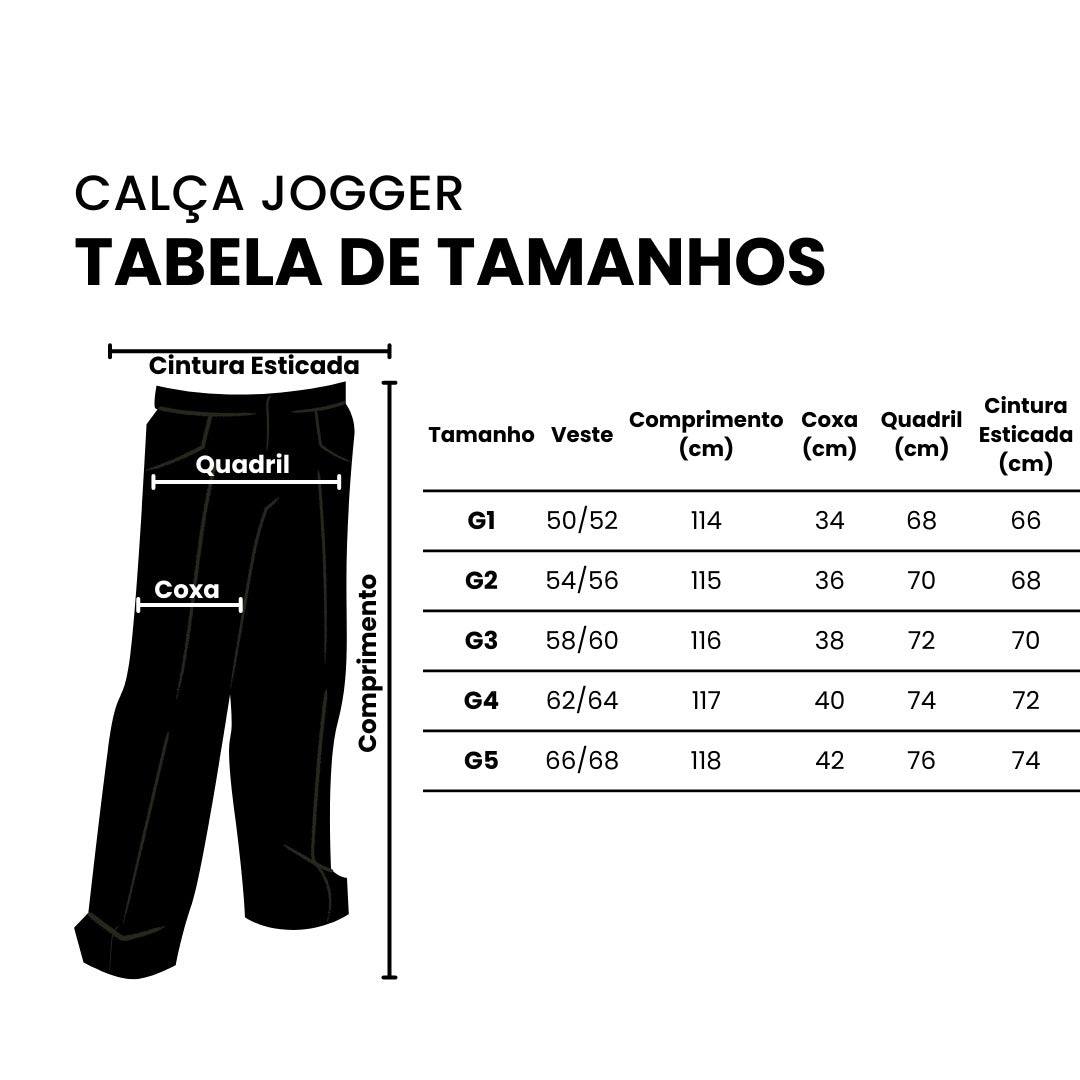 Calça Sarja Elastano Jogger Plus Size Tormenta