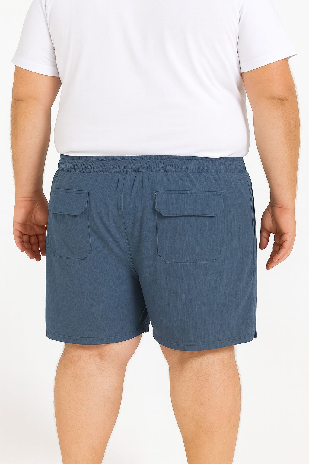 Shorts Água Elastano Zíper Plus Size Tormenta
