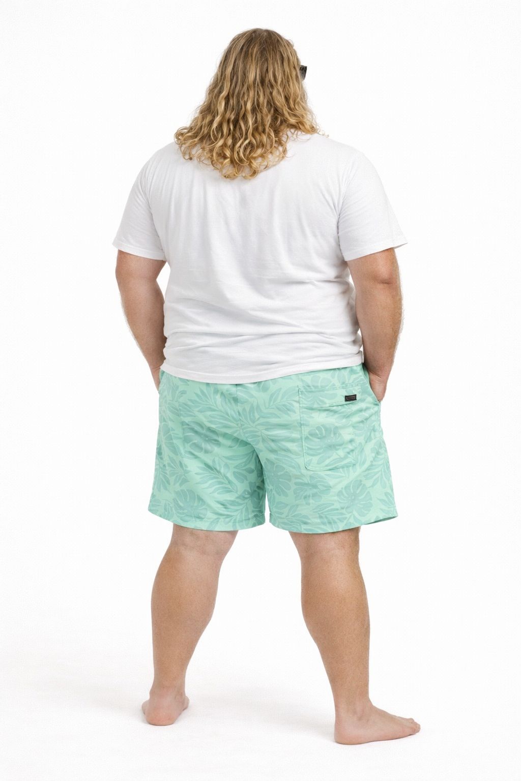 Shorts Tactel Floral Plus Size Tormenta