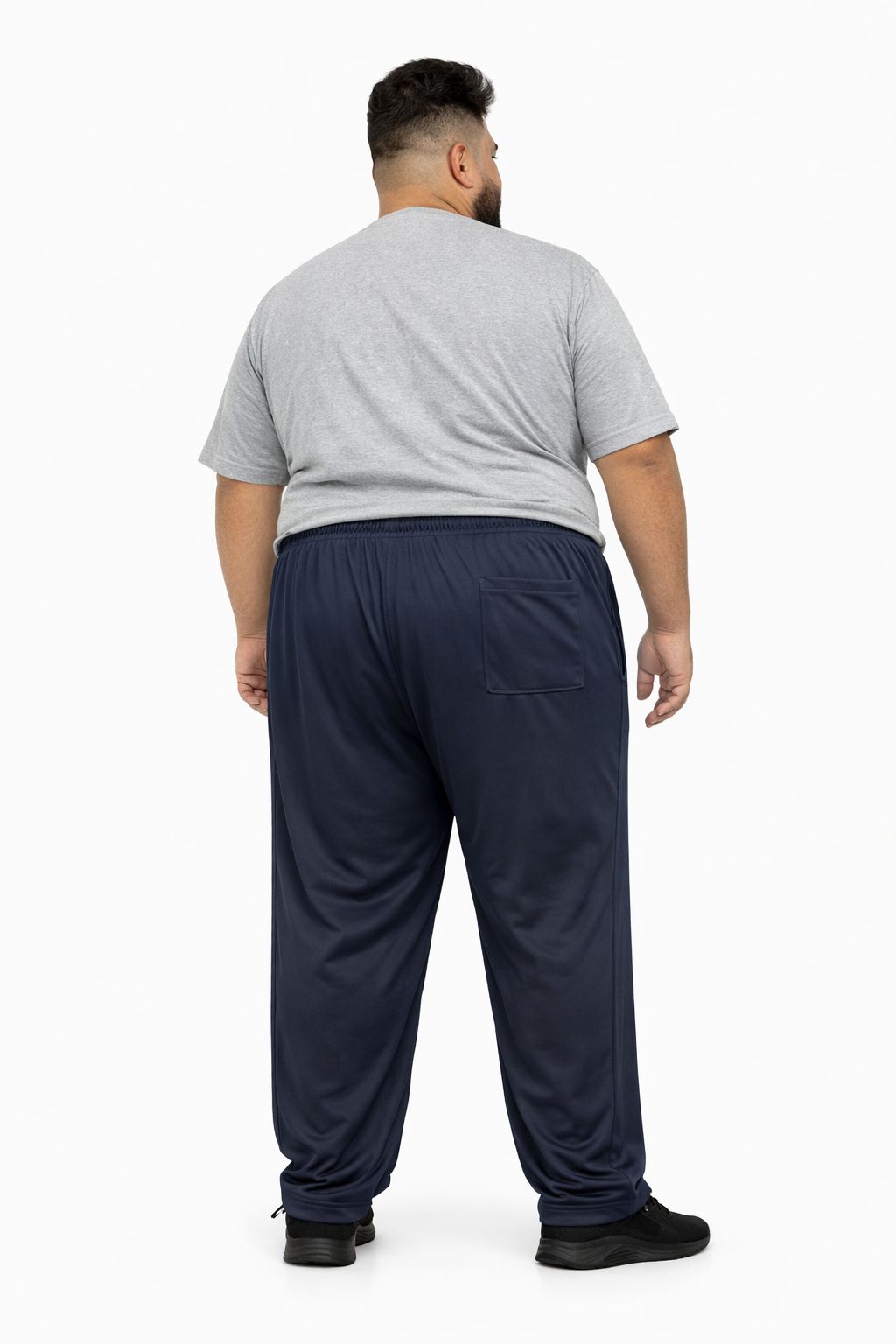 Calça Esportiva Helanca Plus Size Tormenta Com Zíper Lisa