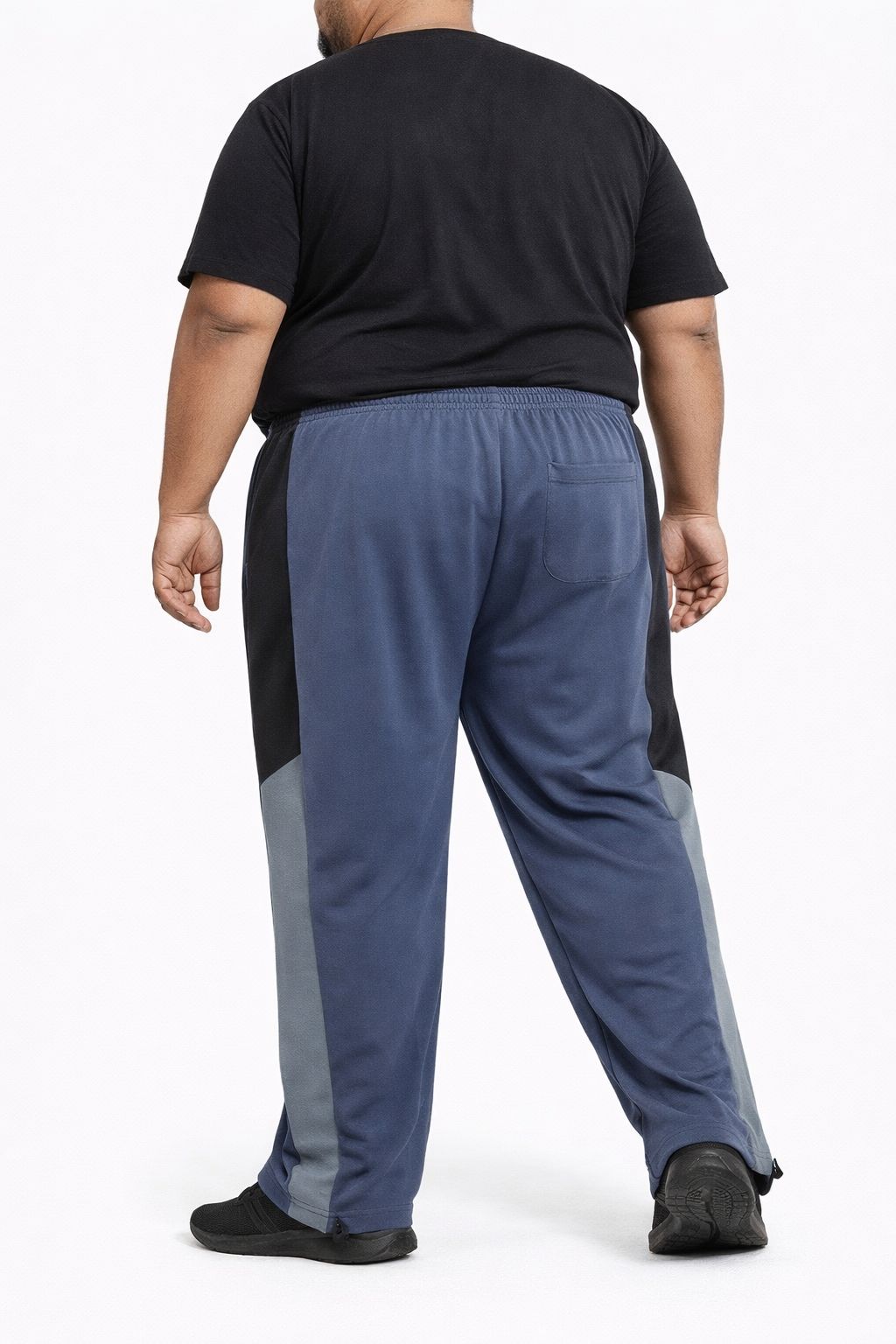 Calça Esportiva Helanca Plus Size Tormenta Com Zíper Detalhada