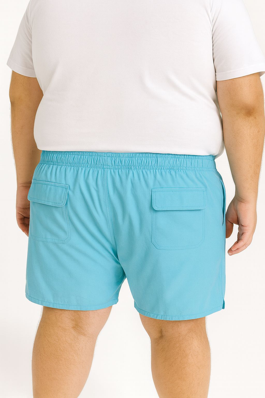 Shorts Água Elastano Zíper Plus Size Tormenta
