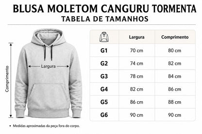 Blusa Moletom Canguru Tormenta Plus Size