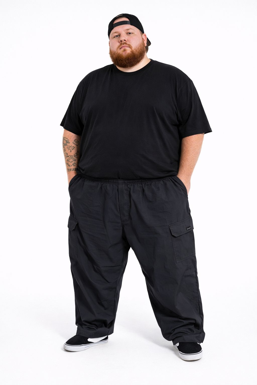 Calça Cargo Sarja Elastano Plus Size Tormenta