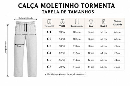 Calça Moletinho Plus Size Tormenta