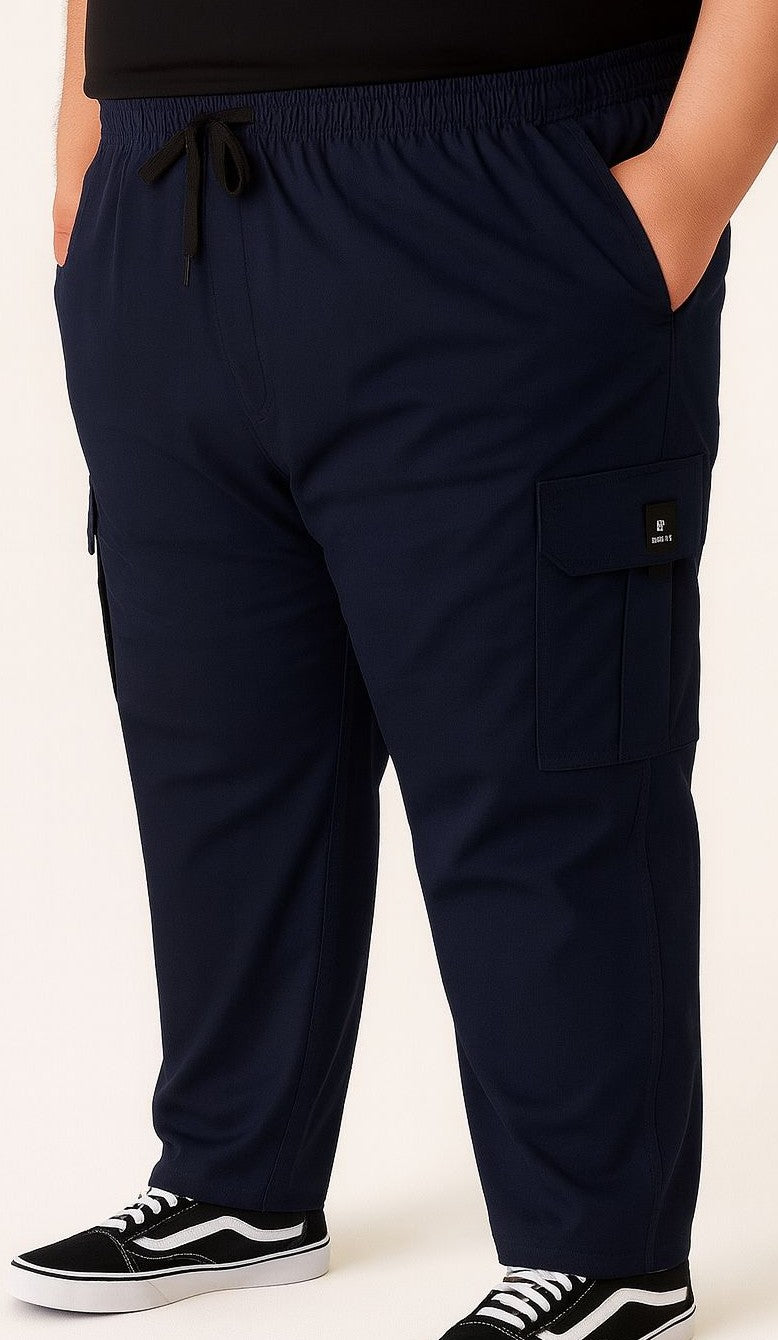 Calça Cargo Sarja Elastano Plus Size Tormenta