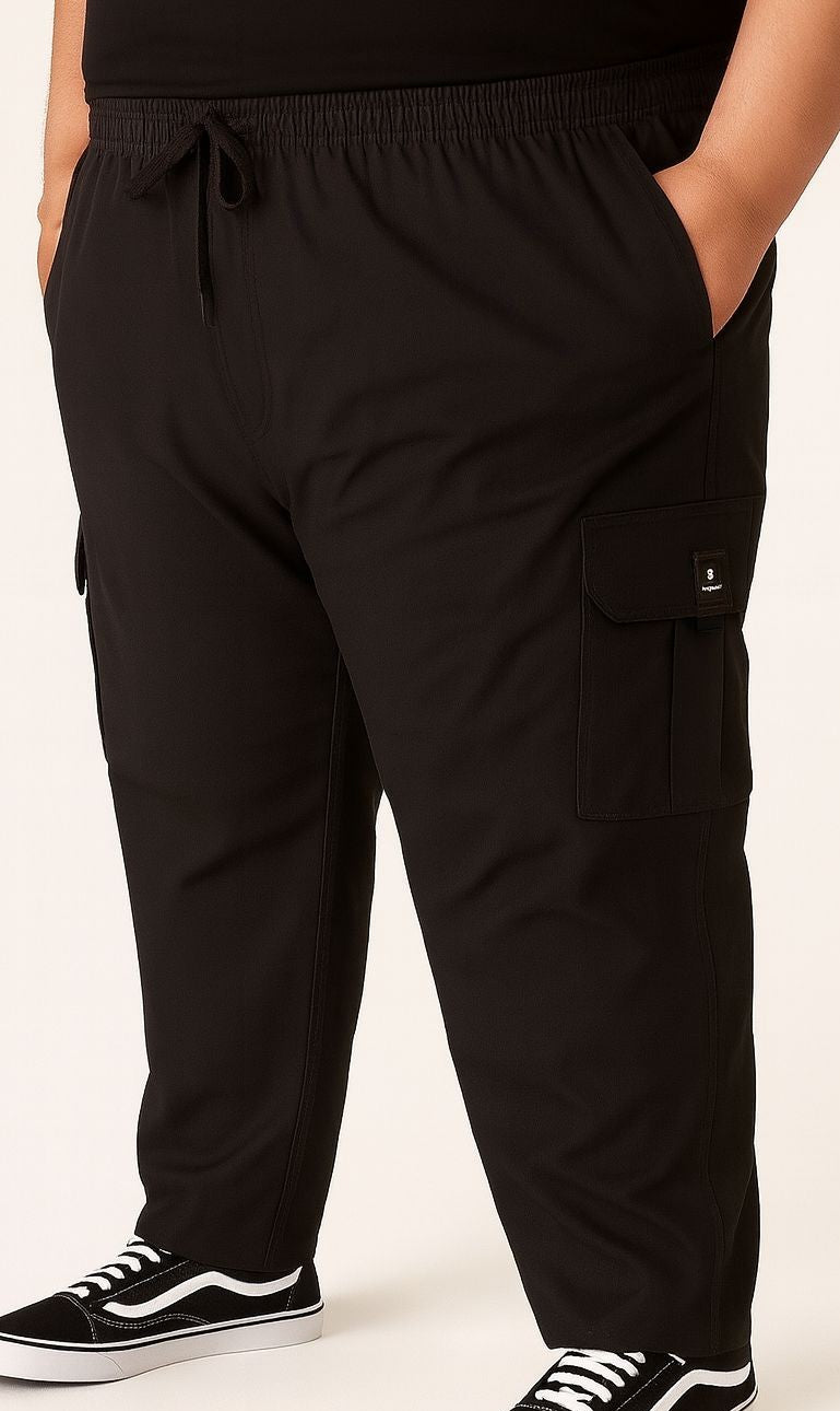 Calça Cargo Sarja Elastano Plus Size Tormenta