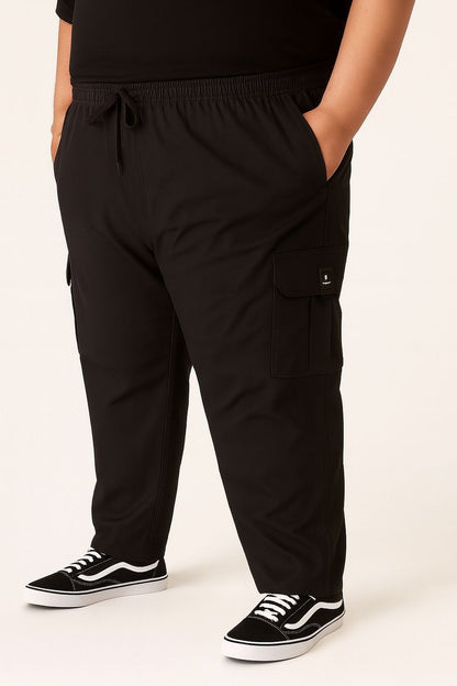Calça Cargo Sarja Elastano Plus Size Tormenta