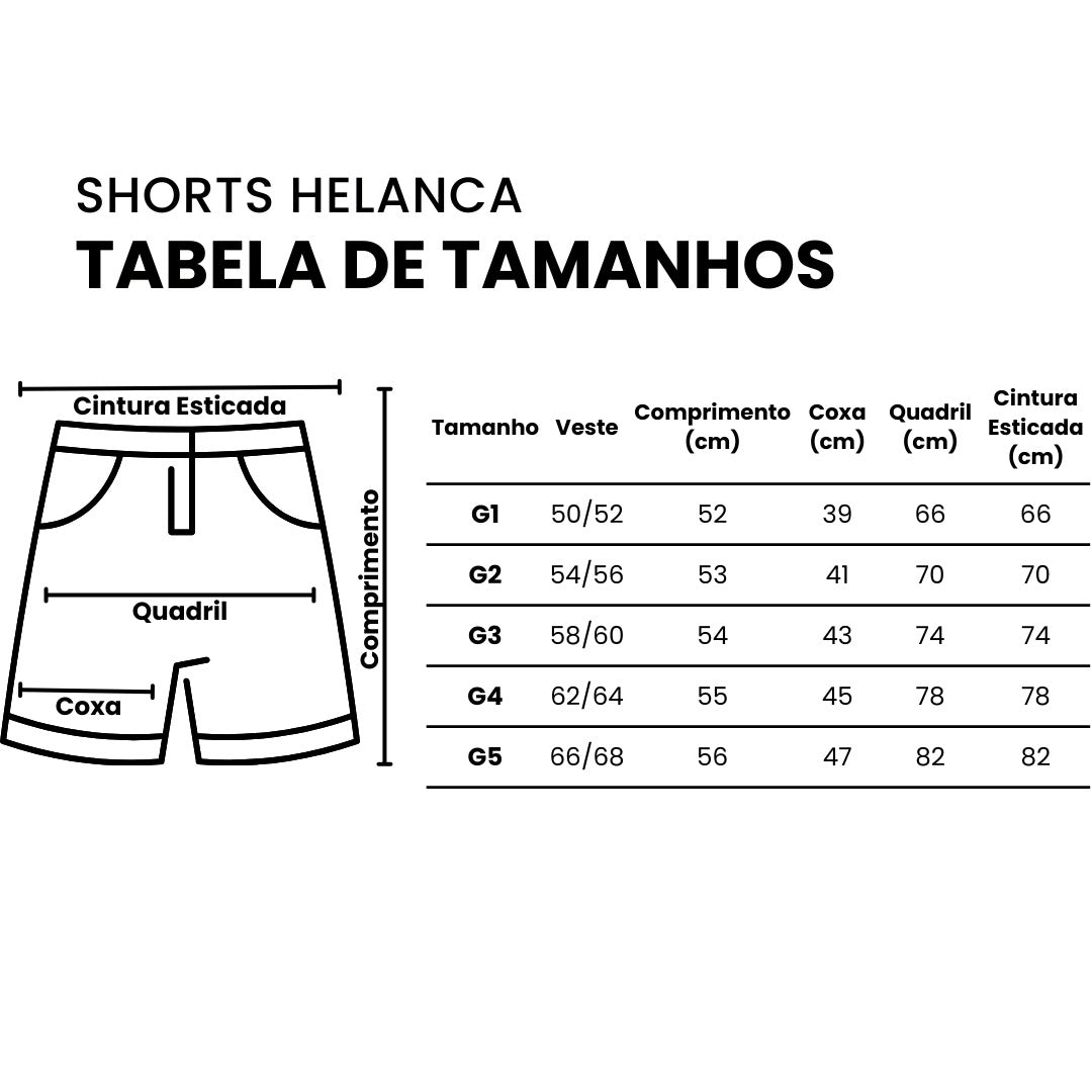 Shorts Esportivo Helanca Plus Size Zíper Tormenta