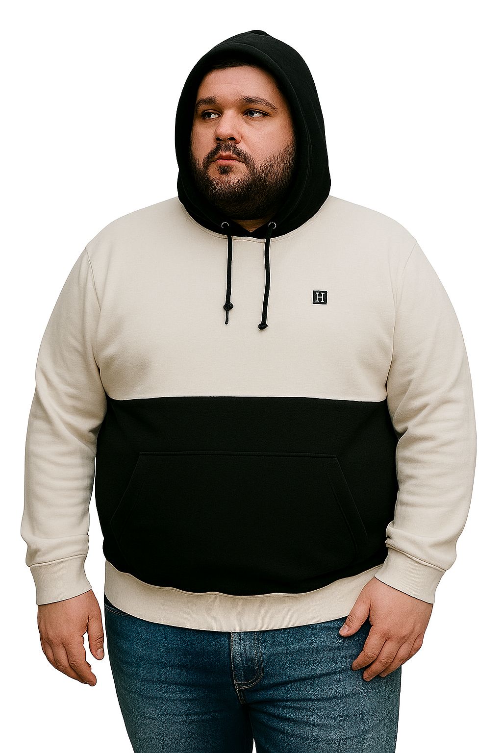 Blusa Moletom Canguru Fechado Plus Size Tormenta