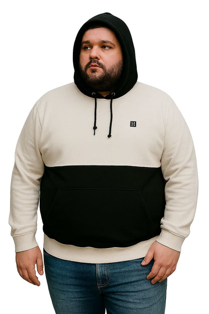 Blusa Moletom Canguru Fechado Plus Size Tormenta