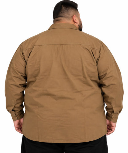 Camisa Sarja Casual Plus Size Tormenta