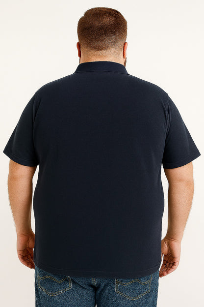 Camiseta Polo Lisa Plus Size Mepase