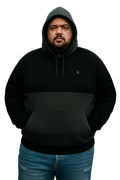 Blusa Moletom Canguru Fechado Plus Size Tormenta