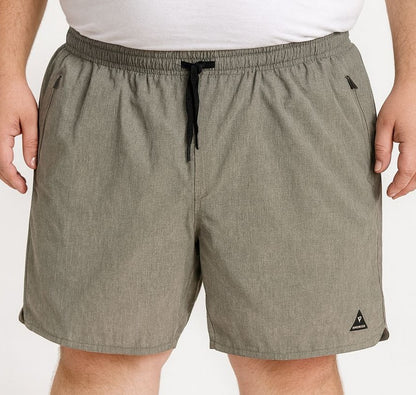 Shorts Água Elastano Zíper Plus Size Tormenta