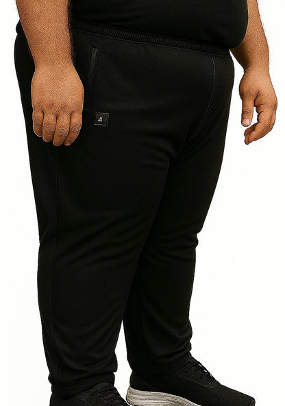 Calça Esportiva Helanca Plus Size Tormenta Com Zíper Lisa