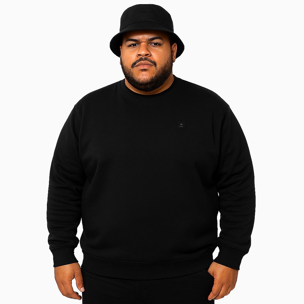 Blusa Moletom Careca Plus Size Tormenta