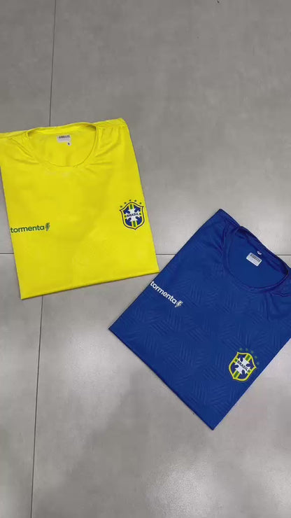 Camisa Brasil Tormenta Gola Lisa Plus Size