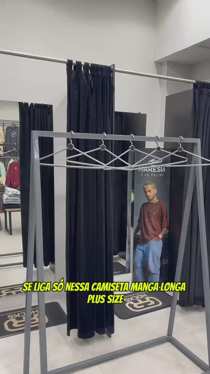 Camiseta Manga Longa Plus Size Free Session