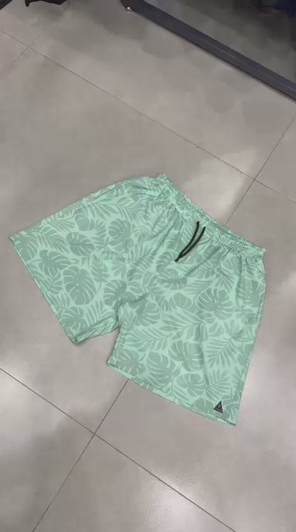 Shorts Tactel Floral Plus Size Tormenta